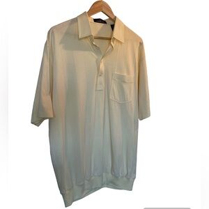 ENRO Cotton Mist Banded Golf Shirt Yellow - Size LT Tall